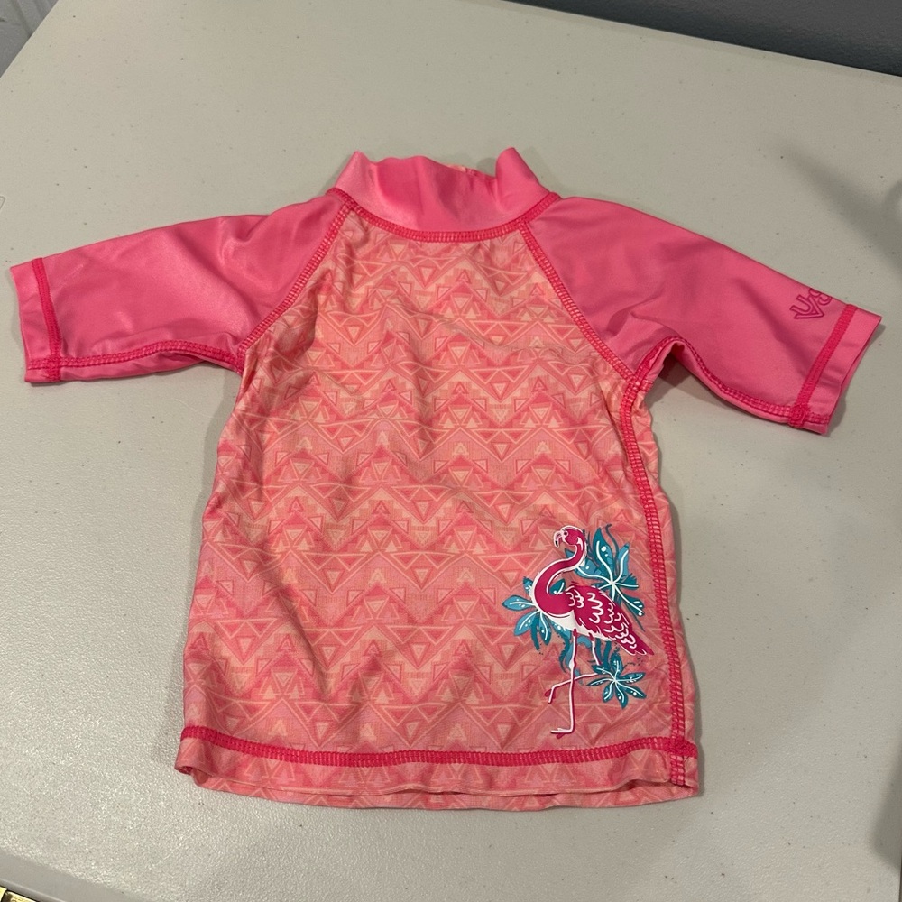 UV Skinz UPF 50+ Sun & Swim Shirt 12-18 Months in Pink Flamingo